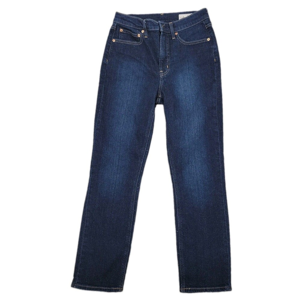Gap Womens Jeans Size 28/6R Vintage Slim High Rise 28x28 Dark Blue Excellent